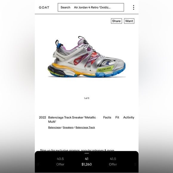 Balenciaga Track Sneakers - Multi Color - Picture 2 of 5
